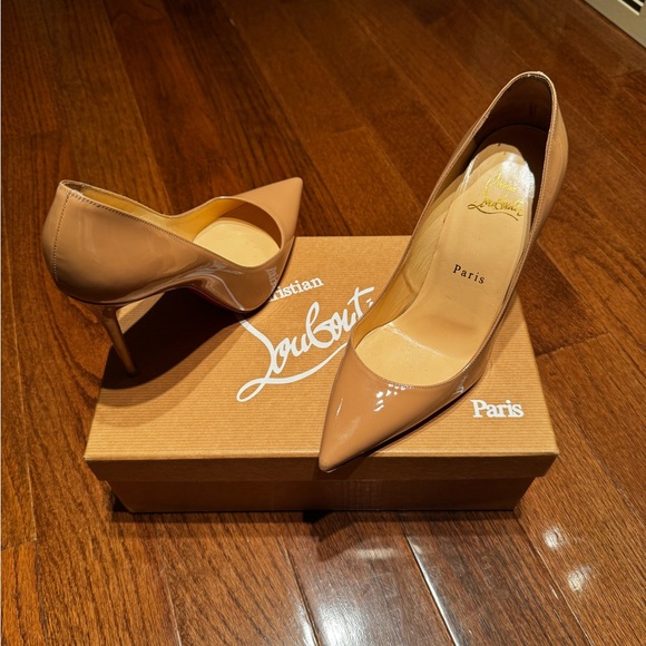 Christian Louboutin Nude Décolleté (Kate) 554 100 Patent - Picture 1 of 9